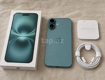 iphone 7 case: IPhone 16, 128 GB, Yaşıl, Barmaq izi, Face ID, Zəmanət — 1