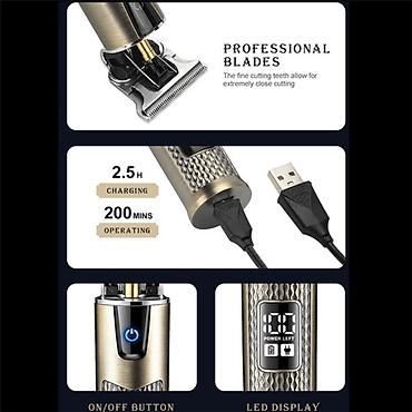 sac ucun moyka: Trimmer VGR 983 - 1500mAh / 200 Dəqiqə / 2 Sürət 6500-7000RPM / — 6