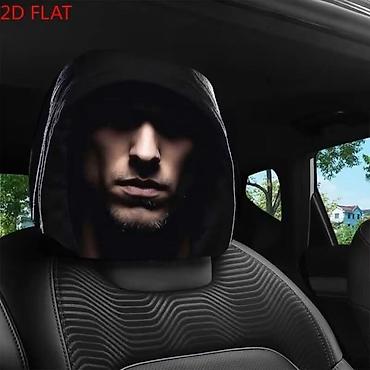 ćopavac guma: Fa, Navlake za naslon za glavu sedišta u automobilu sa 2D printom. Set — 8