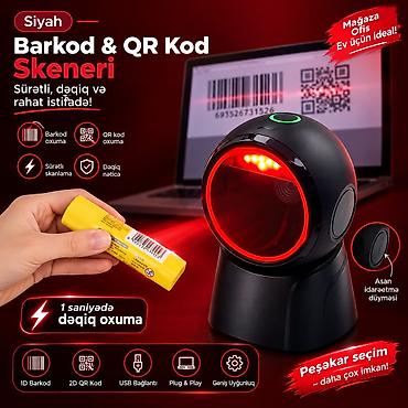 ikinci el printer: Masaüstü 2D/QR barkod oxuyucu – USB, Plug&Play - Rəng: Qara - — 1