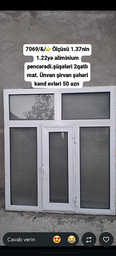 qapı və pəncərələr: Məhsul: Pəncərə və pəncərə-blokları - Alüminium pəncərə: ölçü 1.37 x — 1