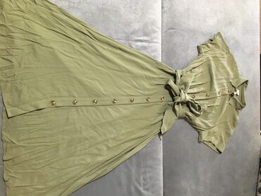 srebrna haljina zara: S (EU 36), bоја - Maslinasto zelena, Drugi stil, Kratkih rukava