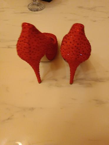 бирюзовые туфли: Loriblu qadın gəlinciyi – açıq burunlu, stiletto dabanlı, qırmızı — 4