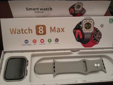 tw8 max smartwatch: Yeni, Smart saat, Suya davamlı, rəng - Boz