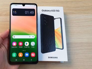 Samsung Galaxy A33 5G, Б/у, 128 ГБ, цвет - Черный, 2 SIM