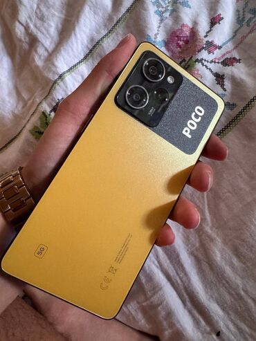 хороший игровой компьютер: Poco X5 Pro 5G, Колдонулган, 256 ГБ, түсү - Сары, 2 SIM