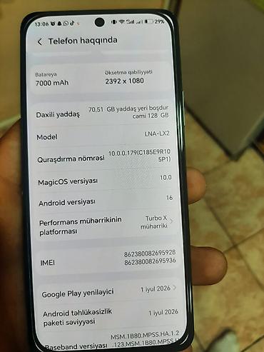 macbook air m: Honor X8b, 128 GB, rəng - Qara — 2