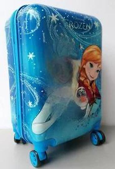 Rančevi, torbe i koferi: Disney Frozen dečji kofer na točkiće - Tvrdi kofer sa sjajnom plavom — 11