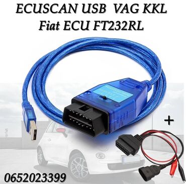 dijagnostika: ECUSCAN USB VAG KKL Fiat ECU FT232RL 4-smerni prekidač KKL 409.1