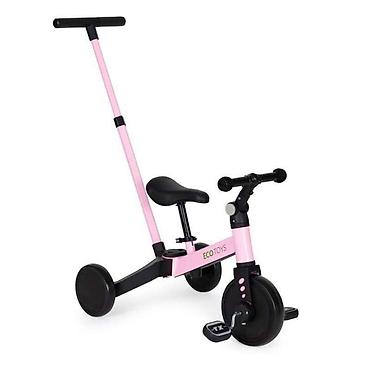 kolica za dete: ECOTOYS Tricikl 2u1 – roze (YM-BT-6PUSHPINK-250) Višenamenski dečiji — 2