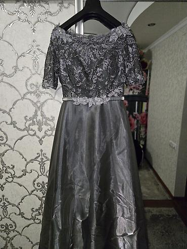 Вечерние платья: Вечернее платье, А-силуэт, Длинная модель, Шифон, С рукавами, Стразы, M — 3