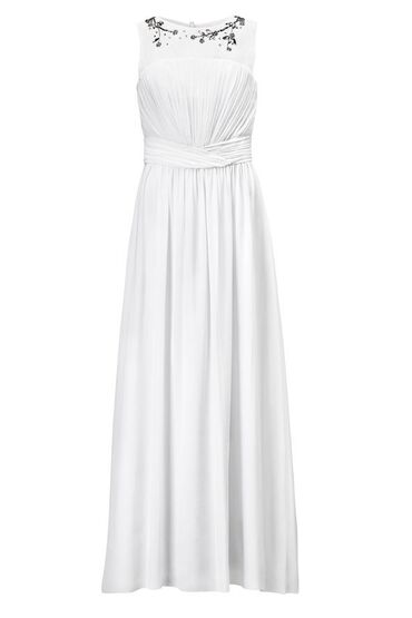 haljine sečene ispod grudi: H&M M (EU 38), bоја - Bela, Večernji, maturski, Na bretele