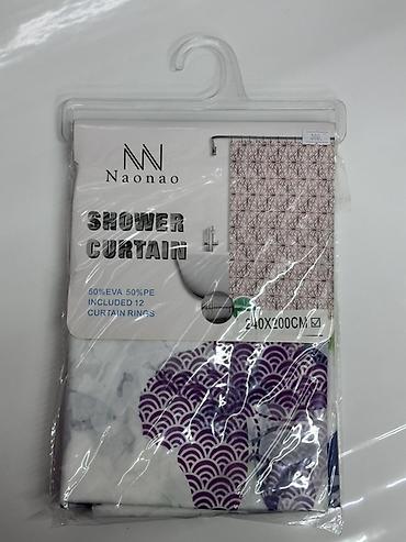 Шторка для душа Naonao - Размер: 240 × 200 см - Материал: 50% EVA at lalafo.kg Шторка для душа Naonao - Размер: 240 × 200 см - Материал: 50% EVA