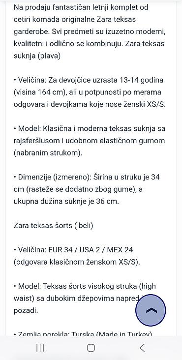 pull and bear novi sad: ZARA letnji denim set – 4 komada 1) Zara teksas suknja (plava) - — 2