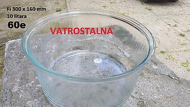 staklene posude za hranu: Vatrostalna staklena posuda 10 litara . Laboratorijske čaše - — 1