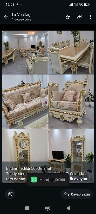 Endirim edildi 5000manat Turkiyeden gəlmə keyfiyyətli klassik üslubda