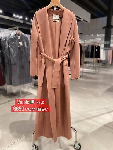 Пальто: Пальто, Халат, Осень-весна, Длинная модель, С поясом, XS, L, S — 1