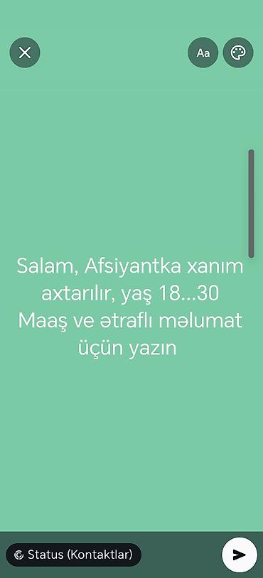 ucuz utu: Ofisiant tələb olunur, 18-29 yaş — 1