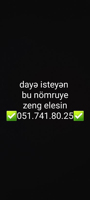 Dayələr: Uşaq baxıcısı (dayə) xidməti - Ev şəraitində və ya ailənin evində — 1