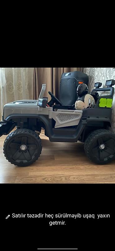 yeni doğulmuş uşaq paltarları: Uşaq üçün elektrikli off-road tipli miniatür maşın - Korpus: boz/qara — 2