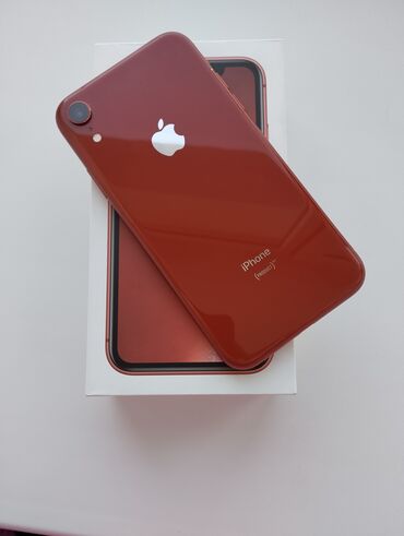 телефон j6: IPhone Xr, 64 ГБ, Красный, Защитное стекло, Чехол, Кабель, 91 %