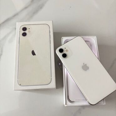 Apple iPhone: IPhone 11, 128 GB, Ağ, Zəmanət, Face ID, Sənədlərlə