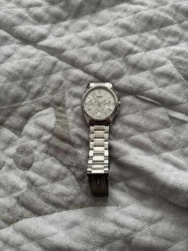 часы полет: Классикалык сааттар саат, Casio, Күмүш, Жапония, Суу өткөрбөөчү, Асыл нуска, Эркектердики, Колдонулган