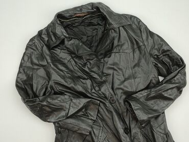 czarne spódnice olowkowa: Women`s leather jacket, M (EU 38)