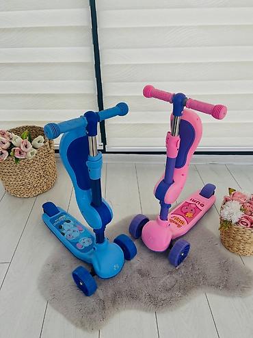 Samokatlar: 🛴 YENİ MODEL OTURACAQLI SKUTER – Uşaqlar üçün super əyləncə! 😍 ✅ Yaş — 5