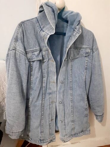 джинсовая одежда для девочек: Джинсовая куртка, Осень-весна, С капюшоном