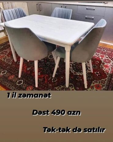 bez materiallı stol: Qonaq otağı üçün, Yeni, Dördbucaq masa