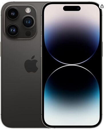 Apple iPhone: IPhone 14 Pro, Б/у, 256 ГБ, Черный, Зарядное устройство, Чехол, Коробка, 85 %
