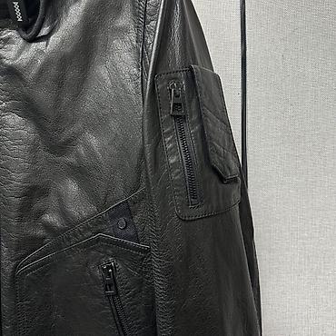 коженная: Мужская куртка, 2XL, Новый, цвет - Черный, Платная доставка — 5