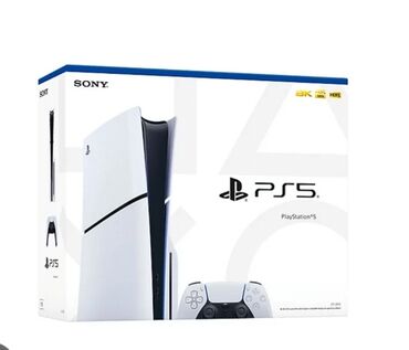 PS5 (Sony PlayStation 5): PS5 слим память 1000гиг, 8К, HDR, комплект полный, все необходимые