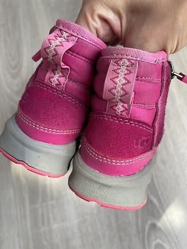 обувь уги: Детские зимние ботинки UGG - Цвет: ярко-розовый/фуксия с серой — 5