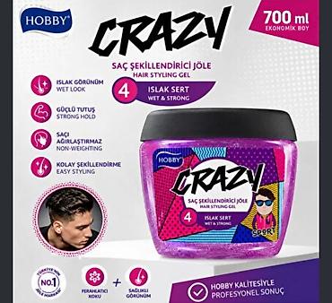 мусс для волос: Гель для укладки волос Hobby Crazy Hair Gel Extra Firm 700 мл 3 вида — 1