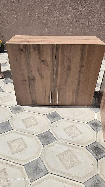 Ofis mebeli: Mebel dəsti – resepsiyon/iş masası və dolab-modullar - Material: ağac — 4