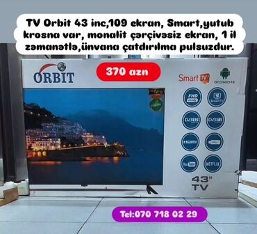 Televizorlar: Anbardan satiş Televizorlar.Unvana çatririlma pulsuzdu.Melumat uçun — 3