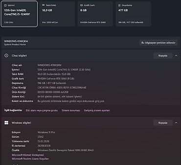 sazz problem: Gaming PC - Intel i5, RTX 5060, 16GB RAM 12th Gen Intel(R) Core(TM) — 2