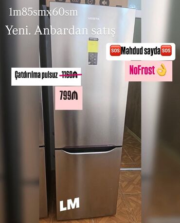 soyuducu nofrost: 2 qapılı Vestfrost Soyuducu Satılır, rəng - Gümüşü