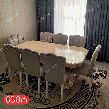 Qonaq otağı üçün, Yeni, Açılmayan, Oval masa, 8 stul lalafo.az -da Qonaq otağı üçün, Yeni, Açılmayan, Oval masa, 8 stul