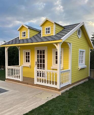 Sifarişlə digər bağ mebeli: Bağ evi/bağ üçün dekorativ taxta kottec - Material: rənglənmiş taxta — 5