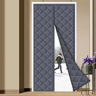 теплые шторы: Дверная штора Зимние теплые дверные занавески( магнитные) материал
