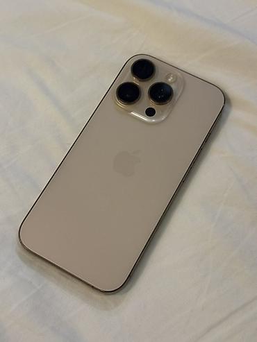 iphone new: IPhone 16 Pro, Б/у, 128 ГБ, Desert Titanium, Защитное стекло, Чехол, 90 % — 2