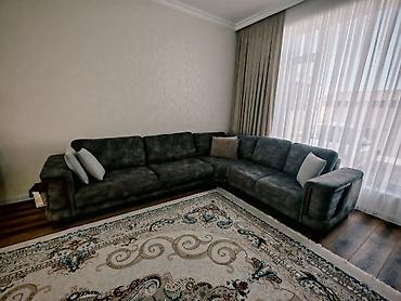 işlənmiş divan kreslo ucuz: Künc divan – geniş L formalı, müasir dizayn - Rəng: tünd boz — 1