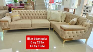 Divan və masa dəstləri: Yeni, Künc divan, Qonaq otağı üçün, Açılan — 16