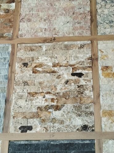 3 d oboy: Təbii daş dekorativ divar panelləri — mozaika tipli - Material: təbii