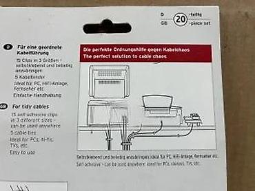 Vezice za kablove: TCM Tchibo set za organizaciju kablova – Cable Manager Set (20 delova) — 11