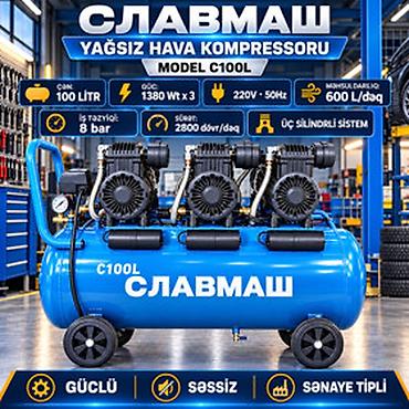hava dreli: Elanın başlığı: Hava kompressoru Славмаш 100 l 8 bar 600 l/dəq Elanın — 1