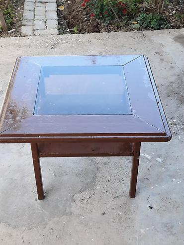balka: Kvadrat formalı qəhvə/çay masası - Material: taxta karkas, üst — 3